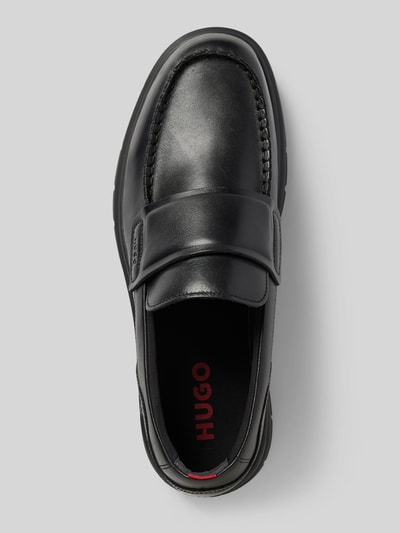 HUGO Leren loafers met labeldetail, model 'Ryan'  - 3