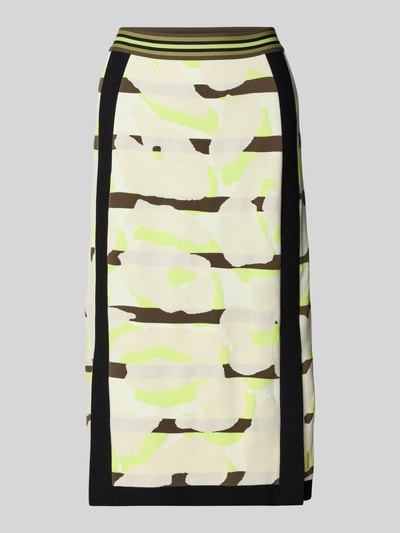 Marc Cain Midirock mit Viskose-Anteil und elastischem Bund Khaki 2