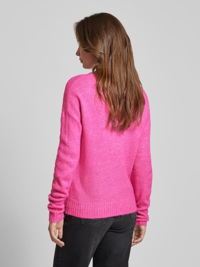 ICHI Strickpullover mit Stehkragen Modell 'Kamara' Pink 5