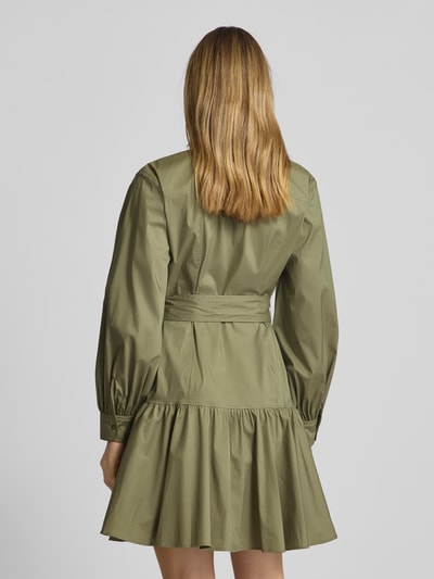Lauren Ralph Lauren Knielanges Hemdblusenkleid mit Brustpattentaschen Modell 'REEDAN' Oliv 5