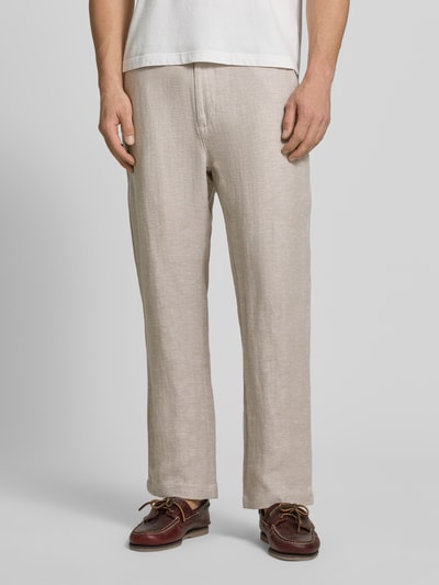 Jake*s Studio Men Cropped Hose aus Leinen-Baumwoll-Mix Beige 4