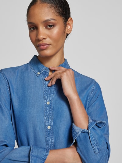 Gant Jeanskleid mit Button-Down-Kragen Blau Melange 3