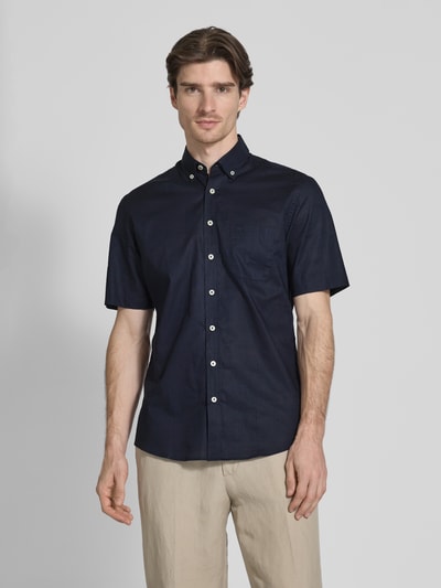Fynch-Hatton Freizeithemd mit Knopfleiste Marine 4