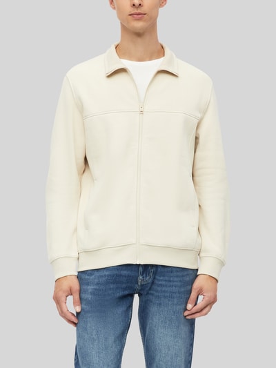 s.Oliver RED LABEL Regular fit sweatjack van katoenmix Beige - 3