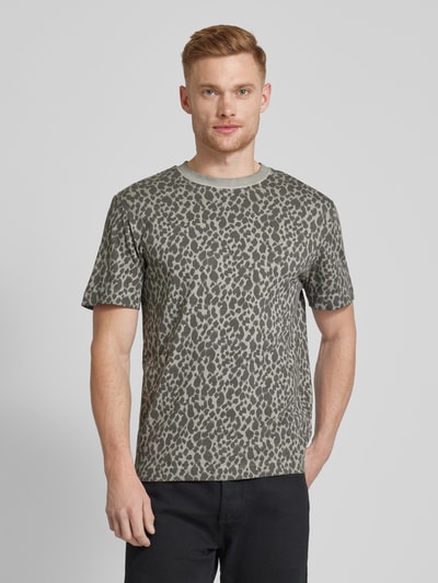 JOOP! Jeans T-shirt met dierenprint, model 'Curtis' Middengrijs - 4