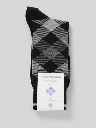 Burlington Socken mit Label-Detail Modell 'NEWCASTLE' Black 3