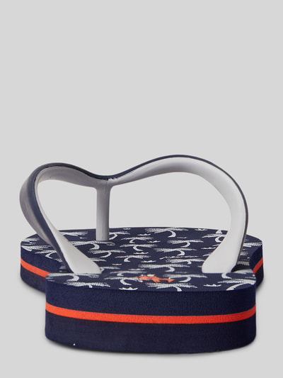 Polo Ralph Lauren Flip Flops mit Allover-Muster-Sohle Marine 5