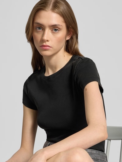 Review T-shirt z okrągłym dekoltem Czarny 3