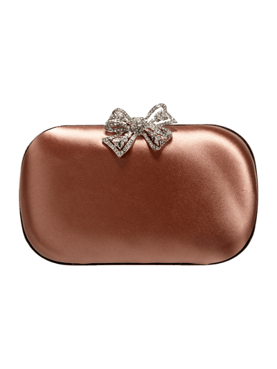 Menbur Box Clutch aus Satin mit Zierschleife Rose 2