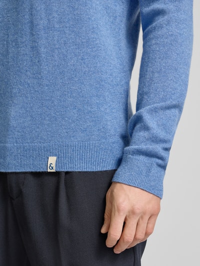 Colours & Sons Strickpullover mit Label-Details Blau 3