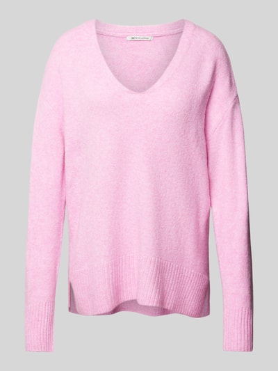 Tom Tailor Denim Pullover mit V-Ausschnitt Rosa 2