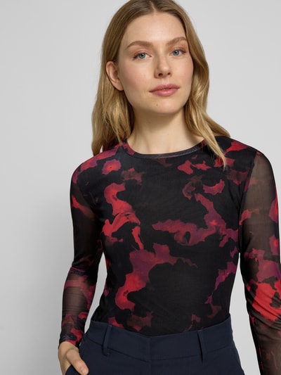 B.Young Shirt met lange mouwen en ronde hals, model 'Paloma' Lichtrood gemêleerd - 3