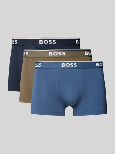 BOSS Regular Fit Trunks mit Baumwollanteil im 3er-Pack Oliv 1