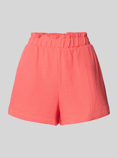 Vero Moda Loose fit korte broek van katoen, model 'NATALI' Lichtrood - 2