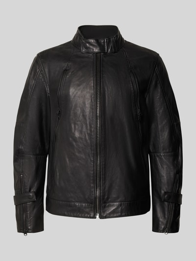 G-Star Raw Bikerjack van schapenleer met opstaande kraag Zwart - 2