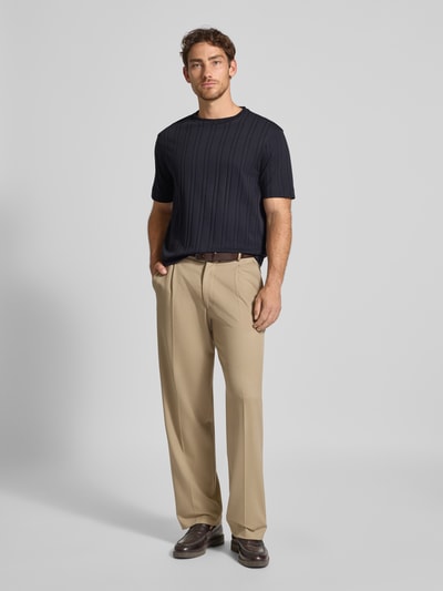 Emporio Armani T-Shirt mit Logo-Stitching und Rundhalsausschnitt Marine 1