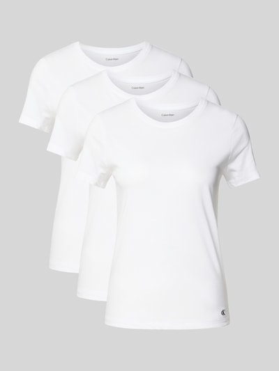 Calvin Klein Underwear Pyjamabovendeel met logostitching in een set van 3 stuks, model 'Classic' Wit - 1