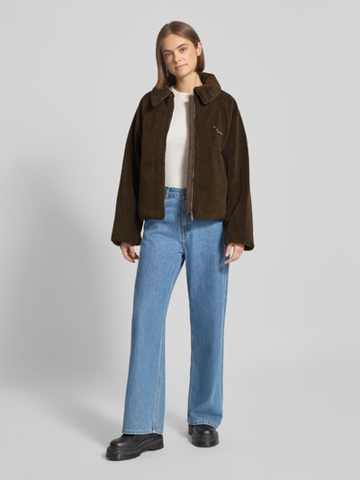 Pegador Jack van teddybont met labelstitching, model 'LAJA' Donkerbruin - 1