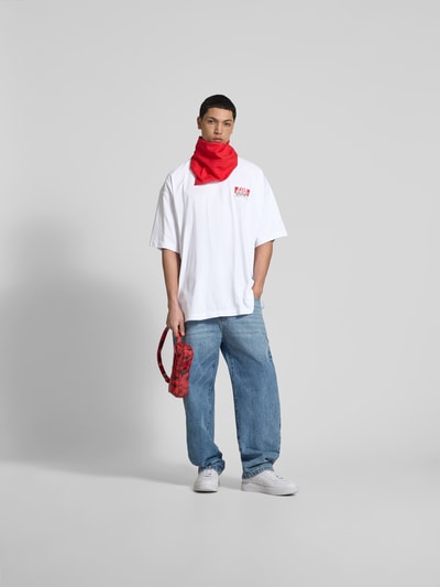 VETEMENTS Oversized T-Shirt aus reiner Baumwolle Weiss 1