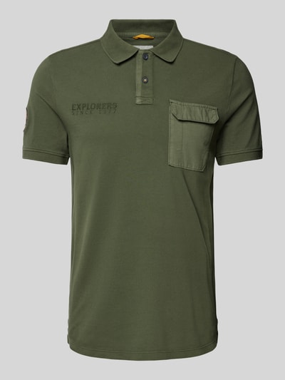 camel active Poloshirt mit Label-Stitching Oliv 2