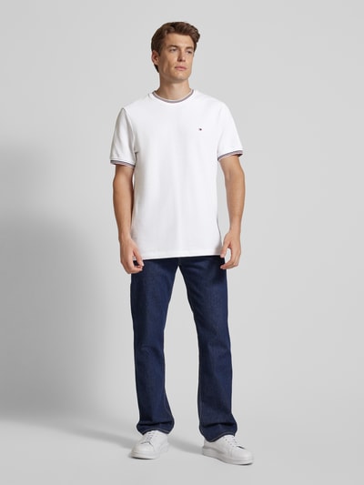 Tommy Hilfiger T-Shirt mit Label-Stitching Weiss 1