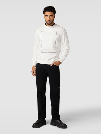 ARMANI EXCHANGE Sweatshirt met labelprint Offwhite - 1