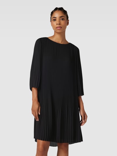 s.Oliver BLACK LABEL Knielange jurk met plissévouwen Zwart - 4