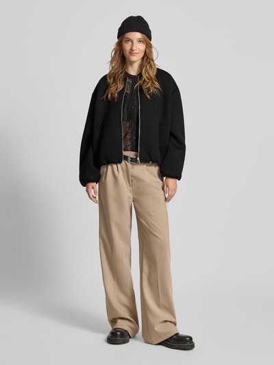 Only Bluza rozpinana o kroju comfort fit z obniżonymi ramionami Czarny 1