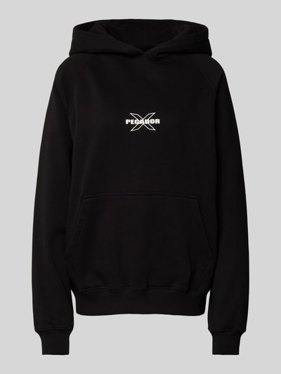 Pegador Oversized Hoodie mit Label-Print Black 1