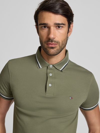 Tommy Hilfiger Regular Fit Poloshirt aus Baumwoll-Mix Oliv 3