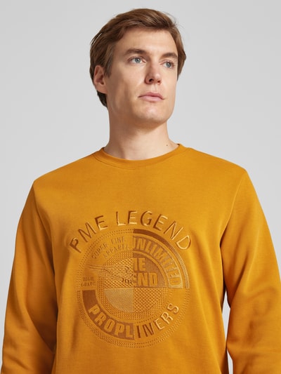 PME Legend Sweatshirt mit Label-Stitching Orange 3