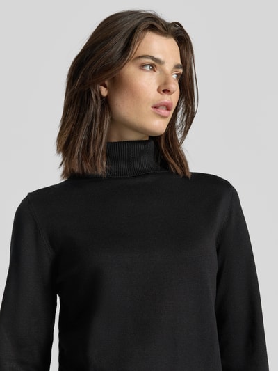 s.Oliver BLACK LABEL Slim fit pullover van viscosemix Zwart - 3