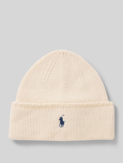 Polo Ralph Lauren Wollmütze mit Logo-Stitching Offwhite 1