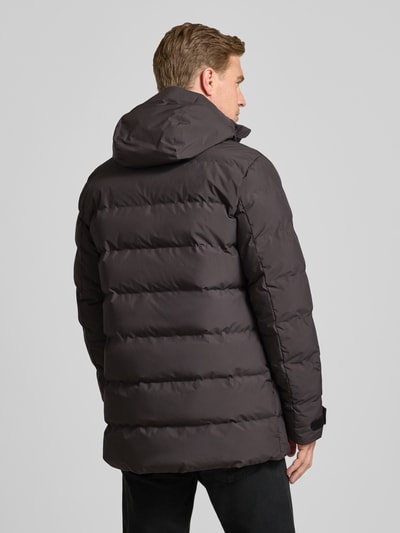 SAVE THE DUCK Kurtka pikowana z kapturem model ‘QUINLAN’ Ciemnobrązowy 5