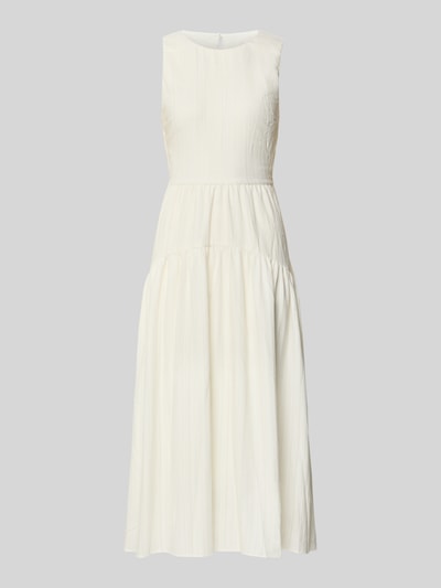 Produktfoto, Cocktailkleid mit Cut Out im Rücken von Little Mistress, cremefarben, taillierter Schnitt, Midikleid, Rundhalsausschnitt, Rückenlänge bei Größe 36: 120 cm, feine Stoffstruktur