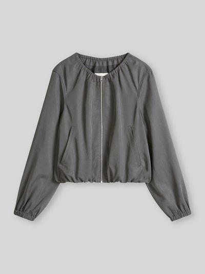 Marc O'Polo Loose Fit Jacke aus Lyocell-Leinen-Mix Dunkelgrau 2