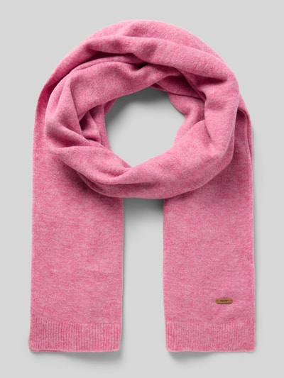 Produktfoto, rosa Schal mit feiner Struktur, rechteckige Form, Label-Patch, Schal mit Label-Patch Modell 'Witzia' von Barts, Damen Schal von Barts