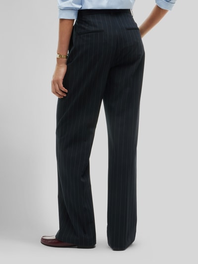 Tommy Hilfiger High waist zakelijke broek met logodetail Marineblauw - 5