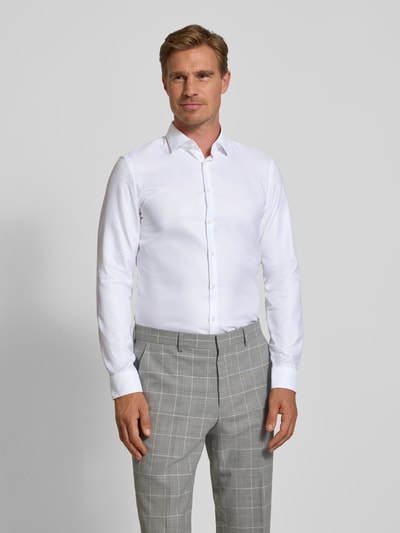 Jake*s Super Slim Fit Business-Hemd mit Kentkragen Weiss 4