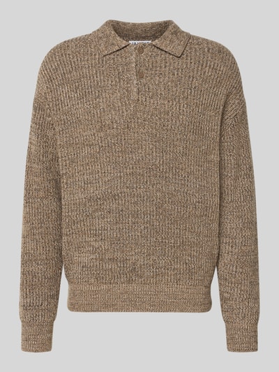 JAKE*S STUDIO MEN Gebreide pullover met polokraag Roodbruin - 2
