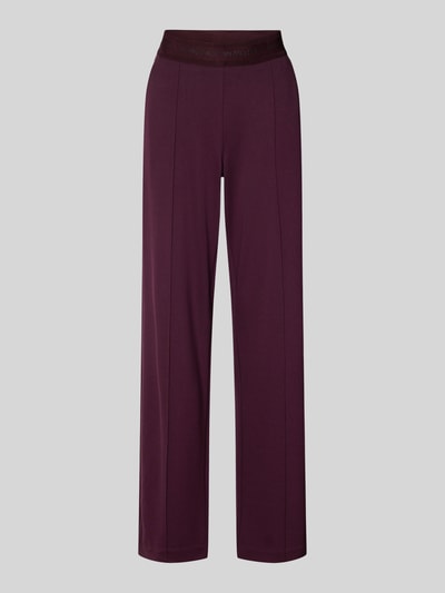 Milano Italy Stoffen broek met elastische band met logo Bordeaux - 2