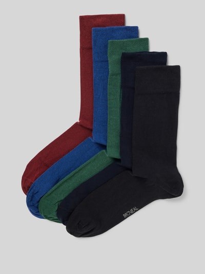 MCNEAL Socken mit elastischem Rippenbündchen im 5er-Pack Bordeaux 1