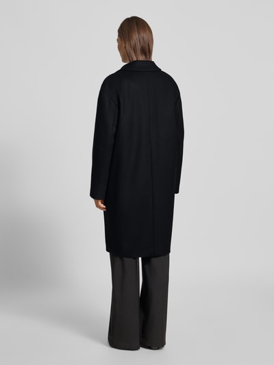 Windsor Lange jas van lanawolmix met kasjmier Zwart - 5