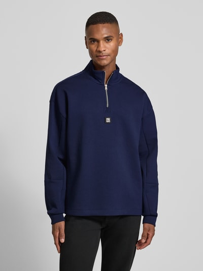 HUGO Relaxed Fit Sweatshirt aus Baumwoll-Mix Modell 'DANOVOTOP' Royal 4