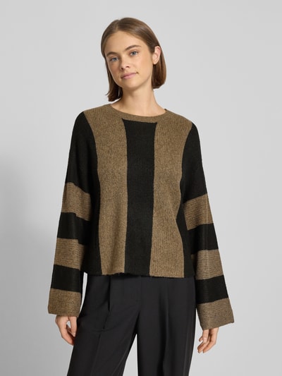 Noisy May Strickpullover mit Rundhalsausschnitt Modell 'AGATHA' Hazel Melange 4