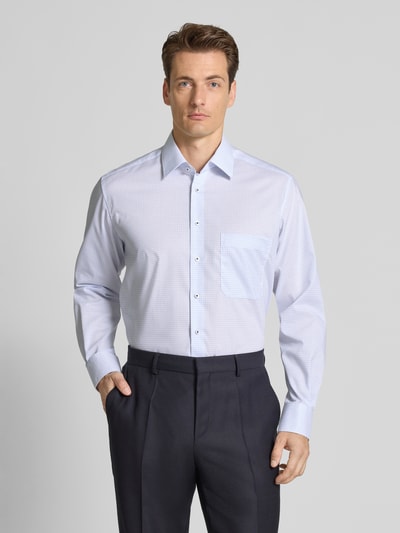 ETERNA Regular fit vrijetijdsoverhemd met borstzak, model 'Kent' Bleu - 4