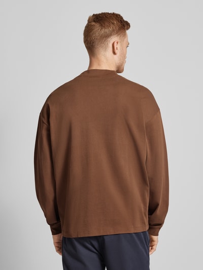 HUGO Sweatshirt mit Label-Detail Modell 'Daposo' Mittelbraun 5