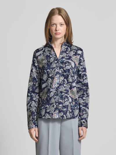 Christian Berg Woman Overhemdblouse met knoopsluiting Donkerblauw - 4