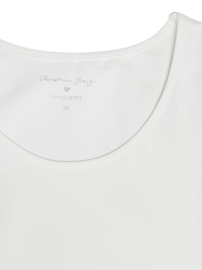 Christian Berg Woman Top mit Rundhalsausschnitt  Offwhite 2