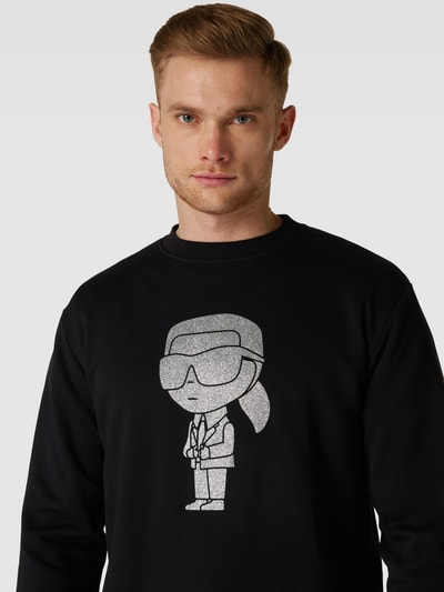 Karl Lagerfeld Sweatshirt met motiefprint Zwart - 3